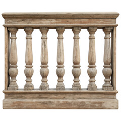 Ornate balustrade isolated on transparent background