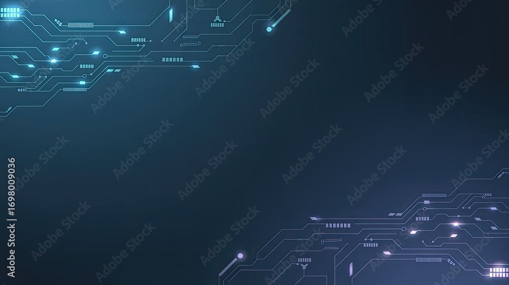 Poster abstract futuristic digital background with glowing blue lights and data streams futuristic technolo