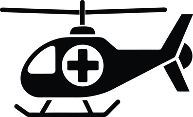 Medical Helicopter Silhouette