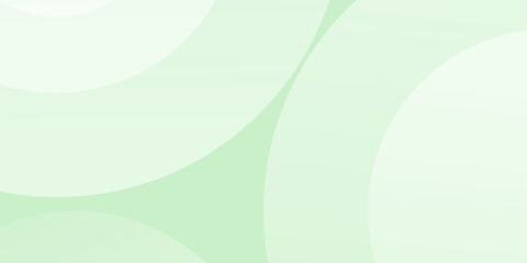 Soft green abstract bakcground with green and white gradient. Minimalist circles shapes. Simple design elegant color.