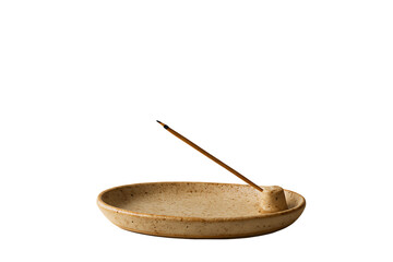 Ceramic Incense Stick Holder Tray Isolated on Transparent Background