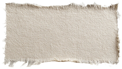 Frayed beige fabric swatch