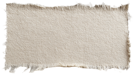 Frayed beige fabric swatch