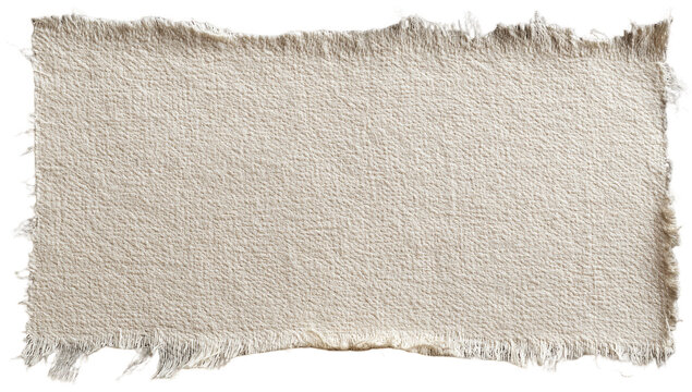 Frayed beige fabric swatch