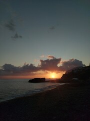 Madeira island, sea, water, blue, waves, landscape, travel, adventures, destination, nature, view, rock, cliff, mountain, green, blue, paradise, madeira island, sunset, dawn, evening, darl, ligth