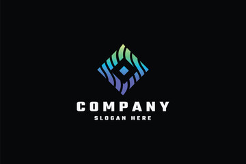 Abstract Geometric Cube Logo
