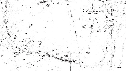 Vintage Black Grunge Texture. Overlay Sketchy Lines with Abrasion and Distress Effect