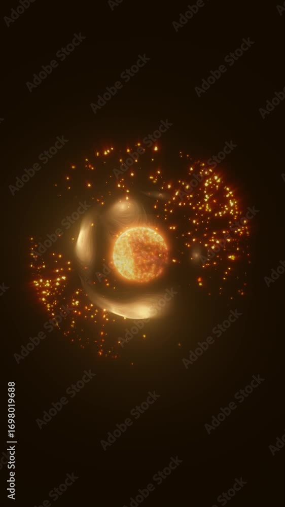 Aufkleber a bright glowing burst of particles surrounded by a dark backdrop, creating a dynamic and energetic 