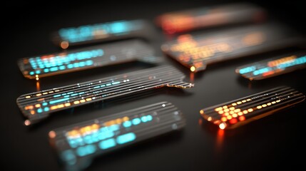 Vibrant Colored Lights Illuminating a Modern Chatbot Keyboard for Engaging Customer Interaction, Ideal for Digital Marketing and HighTech Projects, Inspiring Innovation and Productivity.