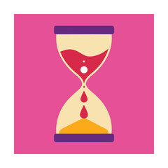 Sandglass with Wine Drops Flowing Like Sand