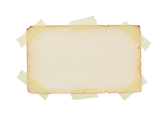 Aged paper texture with tape frame vintage photograph mockup grunge background