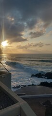 madeira island, sea, water, blue, waves, landscape, travel, adventures, destination, nature, view, rock, cliff, mountain, green, paradise, sunset, dawn, evening, darl, ligth, blue, waves