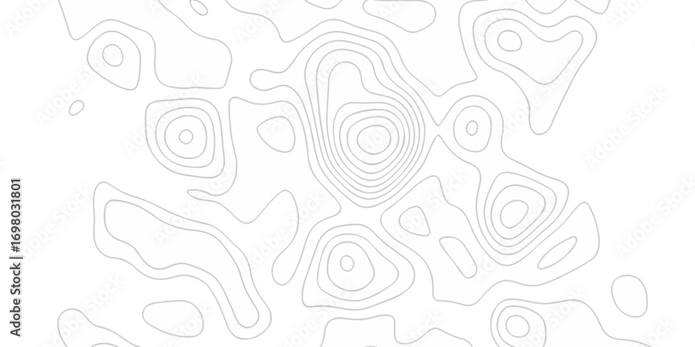 Poster Abstract topographic White wave paper curved reliefs. Topographic map patterns, topography line map. Abstract white topography vector background. Contour maps. Vector illustration.