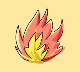 fire illutration drawing design.eps
