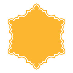 Ornate Gold Hexagon Frame Border Design