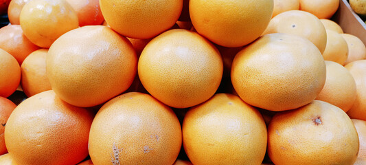 Grapefruit isolated on white background, clipping path, full depth of field
