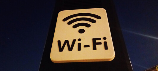 Wifi sign in the middle of the city,bankground