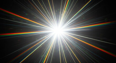 Radiant burst of light rays