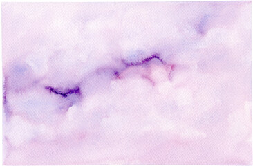 Cloudy Sky Watercolor Background with Hand-Painted Texture for Design and Decoration