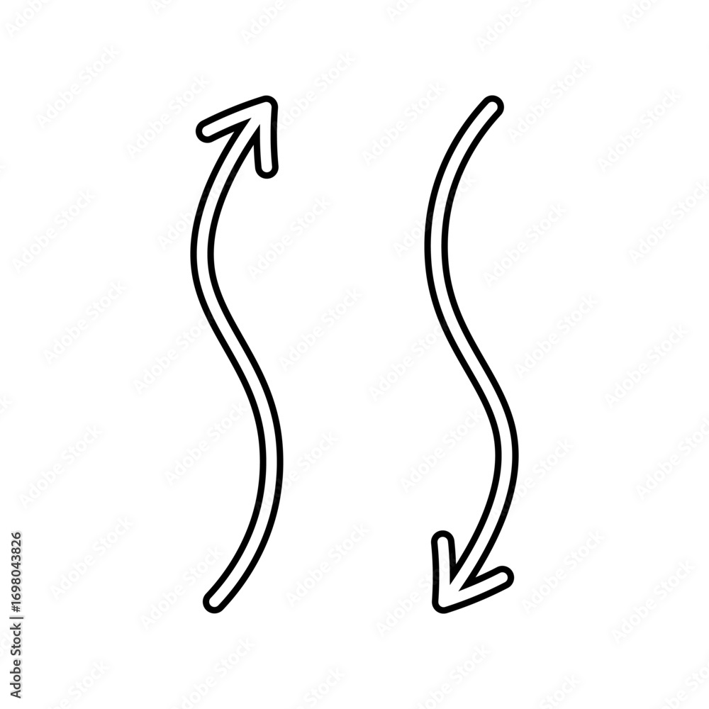 Poster pointer icon vector. arrow illustration sign. direction symbol collection. route logo. course mark.