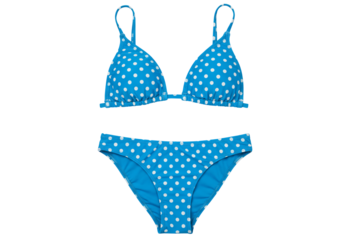 Blue polka dot bikini swimsuit summer fashion design
