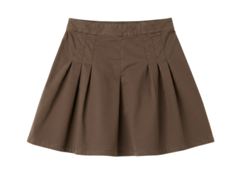 Brown pleated mini skirt fashion apparel clothing garment