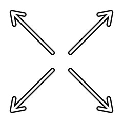 Pointer icon vector. Arrow illustration sign. direction symbol collection. Route logo. Course mark.
