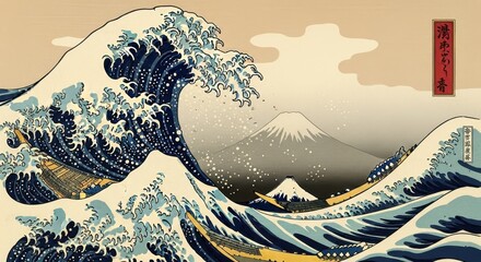 The Great Wave off Kanagawa - Japanese Woodblock Print