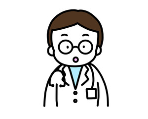 シンプルでかわいい医者のイラスト