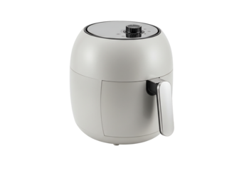 Compact air fryer modern kitchen appliance white color cooking device easy to use digital control panel