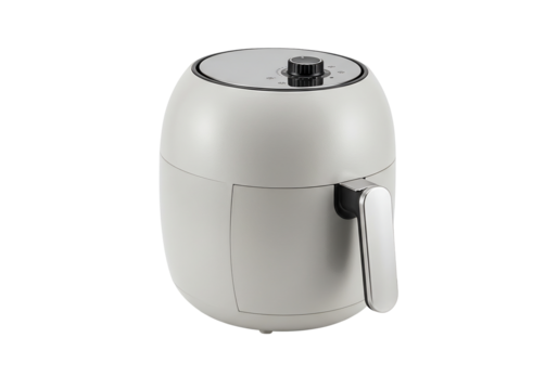 Compact air fryer modern kitchen appliance white color cooking device easy to use digital control panel