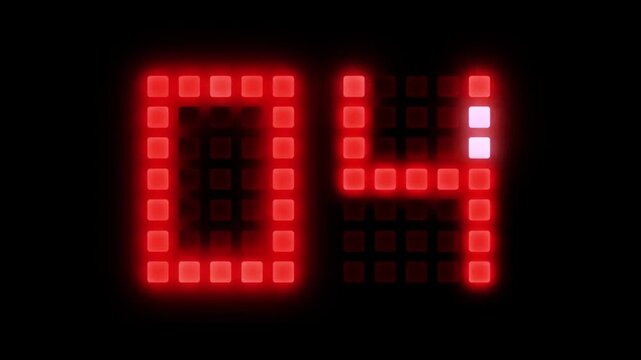 Sports Shot Clock Countdown From 10 to 0 4k stock video