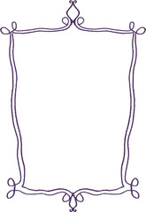 Minimalist vintage frame with hand-drawn decorative border, suitable for invitations, labels, and stationery design.