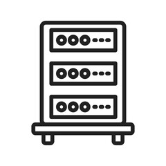 Eco-Friendly Server Rackicon vector image. Suitable for mobile apps, web apps and print media.