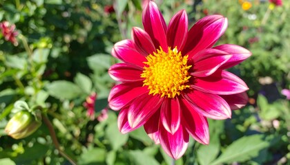 Obraz premium Vibrant Dahlia in Garden