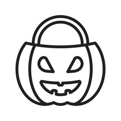 Pumpkin Basketicon vector image. Suitable for mobile apps, web apps and print media.