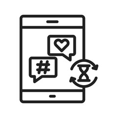 Obraz premium Social Media Limiticon vector image. Suitable for mobile apps, web apps and print media.