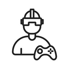 VR Esportsicon vector image. Suitable for mobile apps, web apps and print media.