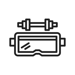 VR Fitnessicon vector image. Suitable for mobile apps, web apps and print media.