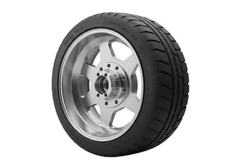 Obraz premium Custom Wheel and Tire Assembly Detailed View isolated on transparent background