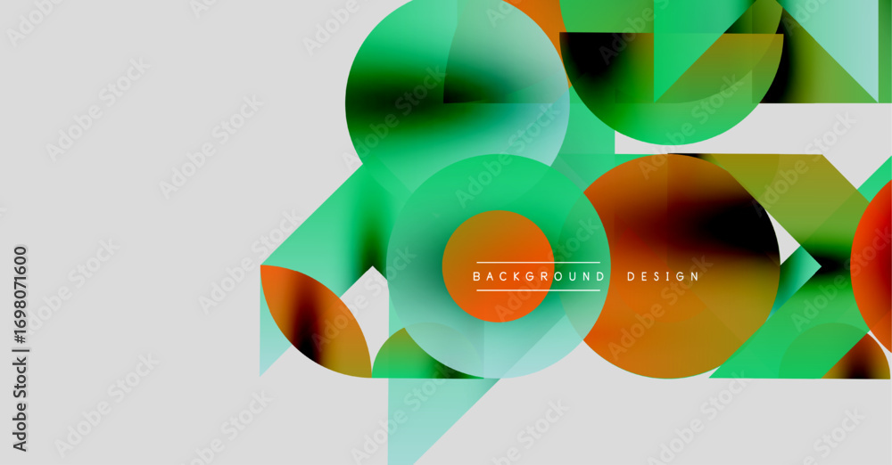 Aufkleber abstract geometric shapes, vibrant colors blend. modern design elements create dynamic composition. 