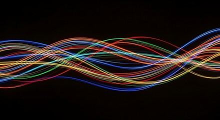 Colorful Abstract Light Waves.
