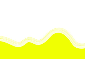 Hand drawn abstract wavy lines organic shapes vivid yellow and dark artistic illustration isolated on transparent background hand draw Line Art