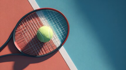 Vibrant Tennis Rally on a Sunlit Court HighQuality Tennis Concept for Sports Marketing and Branding, Boosting Excitement and Engagement.