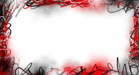 Expressive Spray Paint Graffiti Frame