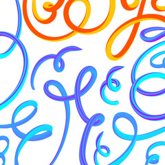 Vibrant abstract hand drawn art bold lines organic shapes modern minimalist illustration for diverse design isolated on transparent background Hand Draw Line ART