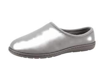 Stylish Silver SlipOn Shoes Comfortable  Trendy Footwear for Women isolated on transparent background