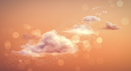 Soft clouds against a warm sunset