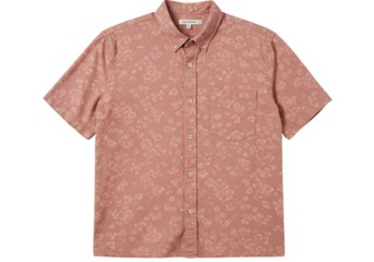 Floral pattern mens shirt dusty rose short sleeve button down shirt all over print casual top mens fashion apparel summer style male clothing