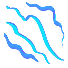 Abstract hand drawn organic shapes modern minimalist illustration for diverse creative projects isolated on transparent background Hand Draw Line ART